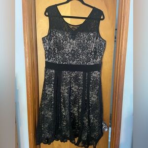 Candalite Women's Black Lace Sleeveless Dress Size 1X